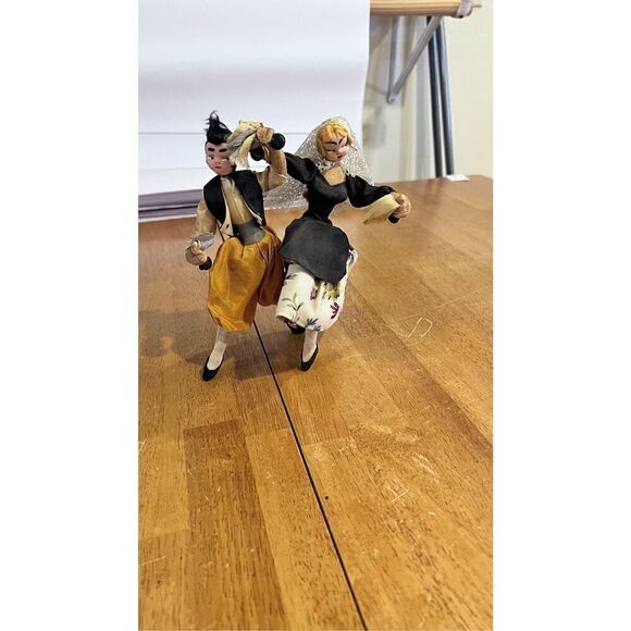 TWO VINTAGE ROLDAN KLUMPE CLOTH DOLLS ~ MAN & LADY in SPANISH DRESS - Picture 7 of 8